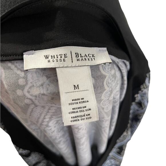 *SOLD* White House Black Market Black and Blue Artsy Tunic - Size Medium - Picture 5 of 5